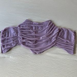 Amazon Modegal Women's Strapless Open Back Boned Mesh Bustier Zip Back Corset